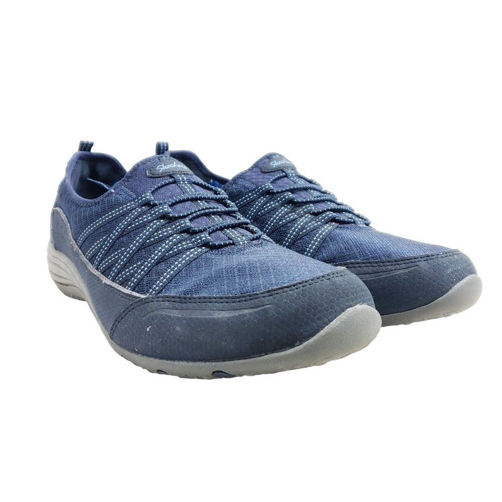 Skechers Womens Size 10 Unity Go Big Navy Blue Slip-On Comfort Shoes Lightweight